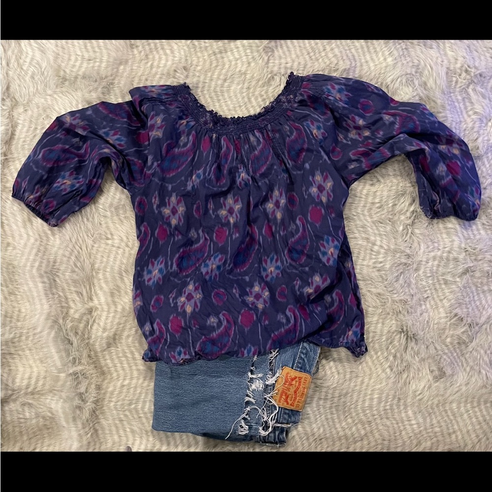 Lucky Brand cute cotton Boho shirt